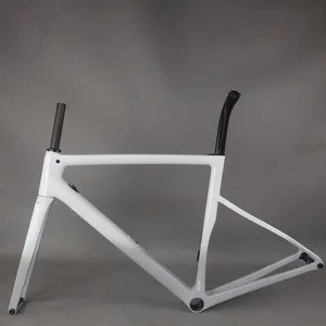 2021 NEW Carbon Khung Xe Đạp Phẳng Núi Đĩa Carbon Road Khung Xe Đạp Frameset T1000 EPS Công Nghệ PF30 TT-X19-54cm PT Màu Xám 4C