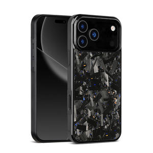 Coque de téléphone en fibre de carbone magnétique pour iPhone 17 Pro Max 17 Air, cadre en TPU antichoc avec texture antidérapante - Product Image 1