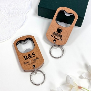 Llavero de Madera Personalizado con Logotipo, Abridor de Botellas, <span class=keywords><strong>para</strong></span> Padrinos de Boda, Lujoso, Duradero, Portátil, Regalo de Aniversario - Product Image 3
