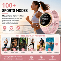 Montre connectée sportive K73, étanche 3ATM, suivi d'activité, suivi du sommeil, écran tactile AMOLED, alertes de messages, personnalisable