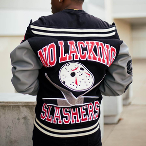 Chaqueta Universitaria Varsity de Hombre, Gruesa, Estilo Bomber, Informal, para Trabajo, Cardigan Gótico, de Invierno, para Fútbol, con Forro de Plumón y Logotipo - Product Image 3