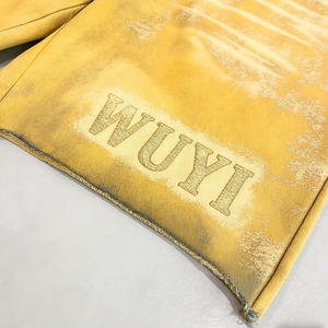 Shorts de Mezclilla para Hombre, Estilo Vintage con Parches, Borde Deshilachado, Color Morado, Algodón, Ropa Casual Urbana, Venta al Por Mayor, Alta Calidad - Product Image 3