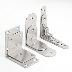 Supports d'angle en acier inoxydable en forme de L Noon's Vibration pour le renforcement des meubles avec installation filetée - Product Image 1