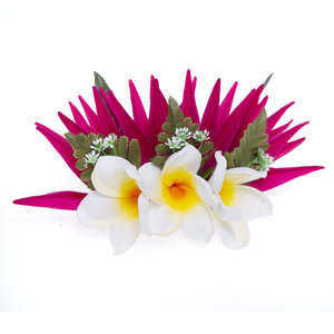 Ventes Flash : Pince à <span class=keywords><strong>Cheveux</strong></span> Femme Kailin KN-hc004m en Tissu Multicolore, Fleur de Plumeria Hawaïenne Artificielle en Soie et Mousse, pour Fête - Product Image 2