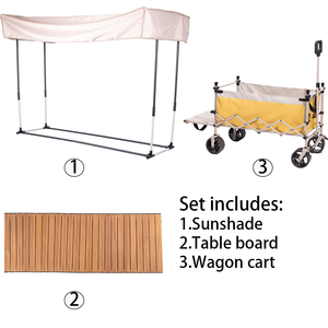 Chariot de marché pliable OEM avec table et auvent, chariot utilitaire pliable pour la vente en gros, chariot alimentaire pour les entreprises et les achats - Product Image 2