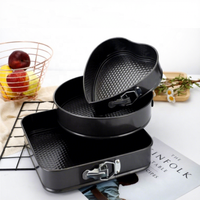 Vente chaude En Acier Au Carbone Casseroles Plateau 3PCS Gâteau Moule Ensemble Antiadhésif Moule De Cuisson Ustensiles De Cuisson Casseroles Ensemble Fond Amovible Moules À Gâteau