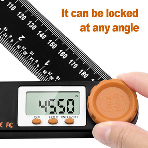 Herramienta de Medición Digital Multiusos 4 en 1, Regla de Ángulo con Cabeza Naranja, Nivel de Burbuja Universal, Material de Ingeniería - Product Image 3