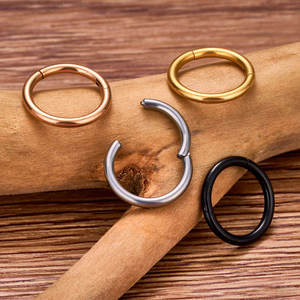 Anillo Segmentado Articulado Sin Costuras de Titanio Grado F136 para Nariz, Septum y Oreja, Joyería de Moda para <span class=keywords><strong>Piercing</strong></span> Corporal para Hombres y Mujeres - Product Image 3