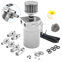 OCC-1041 Kit Récupérateur d'Huile Moteur Cloisonné Universel de Haute Qualité 300 ml avec Reniflard 3/8" en Aluminium pour Réservoir de Carburant