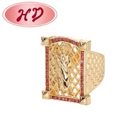 Bague de bijoux religieux St. Jude Bague de haute qualité en maille creuse pour femme