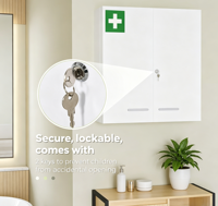 Armoire à pharmacie murale verrouillable, boîte de rangement sécurisée en acier pour médicaments, pour hôpitaux, cliniques et établissements de santé