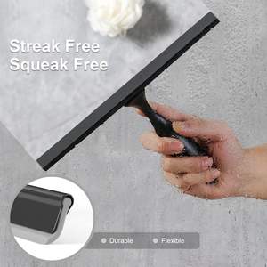 Sıcak yeni tasarım siyah paslanmaz çelik bıçak silecek ev banyo penceresi kat mutfak duş temizleme çekçeki Metal özellikleri - Product Image 4