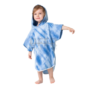 <b>Hooded</b> Pestemal Turkish Towel Beach Pool <b>Poncho</b> for All Sizes Cotton Castle Green Surfer Towel Changing Clothes for Adult Kids - Product Image 6