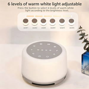 Équipement <span class=keywords><strong>audio</strong></span>, machine à bruit blanc, 7 couleurs RVB, veilleuse respirante, apaisant pour bébé, moniteur de sommeil, <span class=keywords><strong>lecteur</strong></span> MP3 - Product Image 3