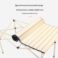Table pliante d'extérieur Manshan en acier à haute teneur en carbone, table à roulettes, table portable pour le camping et le barbecue, table longue 3 kg