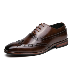 <span class=keywords><strong>Zapatos</strong></span> Oxford de Vestir de Cuero de Color Puro, Diseño Nuevo, <span class=keywords><strong>Talla</strong></span> Grande, Estilo Brogue Clásico y Formal para <span class=keywords><strong>Hombre</strong></span> - Product Image 5