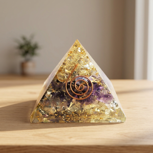 Pirámides de Energía de Cristal Hechas a Mano al por Mayor, Pirámide de Orgón de Amatista con Bobina de Cobre, Protección EMF, Pirámide de Meditación con Piedras Preciosas, Regalos - Product Image 2