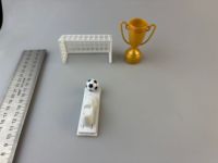 Ensemble de football de table avec chaussures de sport, but, accessoires de jouet en plastique pour le championnat de score, trophée, OEM promotionnel