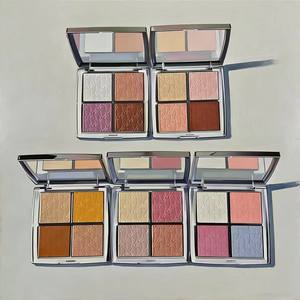 High quality luxury four-color high gloss powder <b>blusher</b> Organic Glowing Blush <b>Palette</b> - Product Image 4