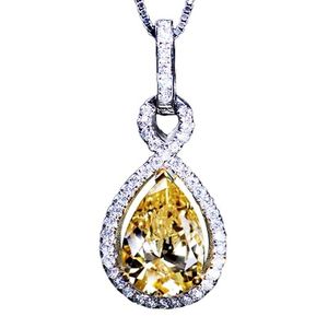 Collar con Colgante de Piedra Amarilla en Forma de Pera para Mujer, Joyería de Moda para Uso Diario, Regalo - Product Image 6