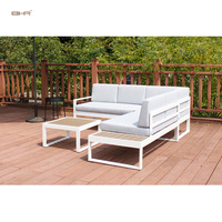 Ensemble de canapés d'extérieur en aluminium moderne BHR pour villa et jardin, mobilier de patio luxueux de style hôtel