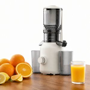 <span class=keywords><strong>Extracteur</strong></span> de jus lent 200W à alimentation automatique avec conteneur de 1000 ml, silencieux, pression à froid, OEM, directement de l'usine, logo personnalisé pour fruits et légumes - Product Image 1