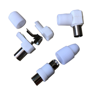 Connecteur d'<span class=keywords><strong>antenne</strong></span> <span class=keywords><strong>tv</strong></span> en plastique, 50 pièces, CATV à angle droit de 9.5mm, pour télévision - Product Image 3