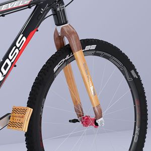 Fourche avant de vélo en bambou, tige de 28 mm, roue de 26 pouces, compatible avec les freins à disque, vélo de montagne en bois - Product Image 2