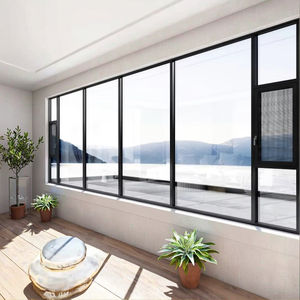 Jendela alumunium GWT-80ZB Modern, untuk Villa apartemen ruang tamu bingkai sempit tahan air tahan lama - Product Image 3