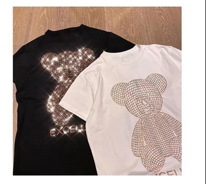 <strong>Women</strong> Print letter Oversize Sequined Top Short Sleeve Bling Shiny Top Lady sparkling Hot drilling <strong>T</strong> <strong>Shirt</strong> graphic Tops <strong>for</strong> Woman - Product Image 6