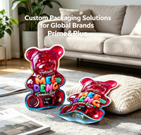 Bolsa Reutilizable con Forma de Oso de Goma, Resistente a Impactos, a Prueba de Humedad, Personalizable, con Certificación ISO9001, 500 Unidades