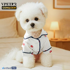 <span class=keywords><strong>Pigiama</strong></span> di Lusso Classico e Confortevole in Seta OEM ODM per Cani, Abbigliamento per Teddy Bear, Pomeranian, Bulldog, Camicia da Notte per Cani Piccoli e Gatti - Product Image 4
