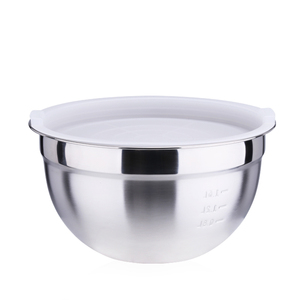 Venta al por mayor de China multifuncional ensalada precio barato de acero inoxidable tazones de mezcla con tapa - Product Image 1