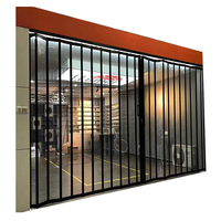 Porte pliante en aluminium et cristal, PC/Acrylique (pas du verre) : Légère, économique, élégante pour patio, cuisine, centre commercial