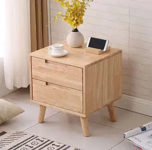 Produsen Tiongkok langsung menjual furnitur meja samping tempat tidur kayu bergaya retro berkualitas tinggi
