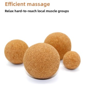 Balle de massage en liège naturel pour le soulagement des douleurs musculaires profondes, la relaxation des fascias, le yoga, le Pilates et l'entraînement de récupération - Product Image 4