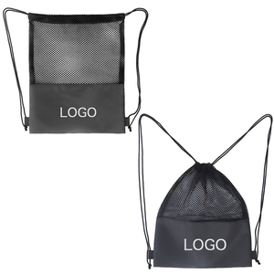 Custom Printed Logo Swimming Gym <b>Drawstring</b> Bags Sports <b>Drawstring</b> <b>Backpack</b> Storage Packaging Mesh Bag with Clip - Product Image 4