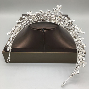 Couronne diadème en strass à <span class=keywords><strong>deux</strong></span> couleurs pour femme, bandeau en cristal de haute qualité, fait à la main, accessoires pour cheveux, couronne diadème de princesse de mariage - Product Image 6