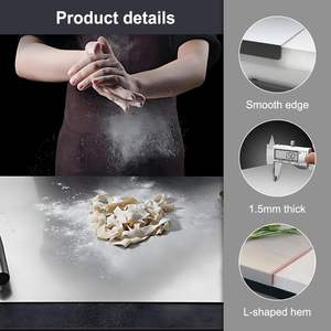Cutting <b>Board</b> with Lip Stainless Steel Cutting <b>Board</b> for Kitchen L Shape <b>Pastry</b> Kneading Cutting Mats Metal Chopping <b>Board</b> - Product Image 4