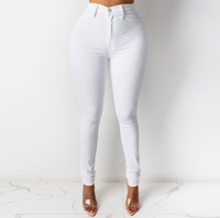 Nouveaux jeans crayon slim pour femmes élégant pantalon en denim de coton décontracté avec lavage coloré taille XL pour le printemps été