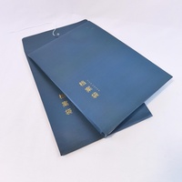 Enveloppes à lien en tissu bleu foncé personnalisées et professionnelles pour documents officiels, usage professionnel
