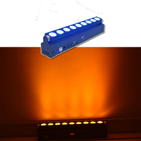 9 projecteurs LED à batterie 18W 6-en-1 RGBAW+UV DMX512 pour théâtre, opéra, mariage, hall, stand de salon professionnel