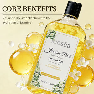 Gel douche aux pétales de jasmin en marque privée OEM |   Vitamine E hydratante pour peaux sèches |   Gel douche floral en gros - Product Image 4