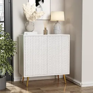Vendita calda Cabinet di accento con credenza armadio bianco moderno in legno Buffet armadietto per sala da pranzo cucina e ingresso