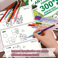 Libro de ranura mágica hundido para niños, juego de libros de práctica de escritura reutilizable, aprendizaje educativo, cómo dibujar libros con bolígrafo