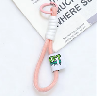 TOLKA Nouveau cordon de téléphone portable, porte-clés, pendentif, cordon de poignet simple tressé à la main, pour sac à dos, logo personnalisé, modèle TKHYWSS 15cm
