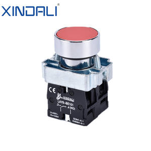 LAY5-BA45 industriel affleurant <span class=keywords><strong>bouton</strong></span> <span class=keywords><strong>poussoir</strong></span> rouge métal <span class=keywords><strong>ressort</strong></span> retour NO + NC 12V/220V tension maximale 10A courant maximal 22mm montage - Product Image 4