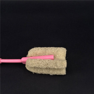 แปรงล้างแก้ว ฟองน้ำด้ามยาว สีชมพู อุปกรณ์ทำความสะอาดขวดในครัว - Product Image 1