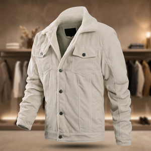 <b>Men's</b> Winter Corduroy <b>Fleece</b> Lined <b>Jacket</b> <b>Sherpa</b> Collar Casual Regular Fit Outdoor Coat - Product Image 3