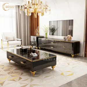 Bộ 3 Bàn Cà Phê Bằng Đá Cẩm Thạch Trắng Sang Trọng Đồ Nội Thất Cổ Điển Tv Console Đứng Đồ Nội Thất Phòng Khách